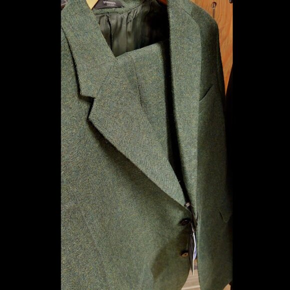 Studio Suits Haberdasher Green Tweed Suit Pants, Size: 32 Reg. - Picture 9 of 9